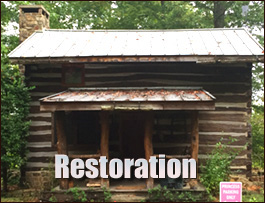 Historic Log Cabin Restoration  Rougemont, North Carolina